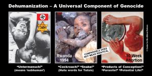 GAP Sign - "Dehumanization - A Universal Component of Genocide"